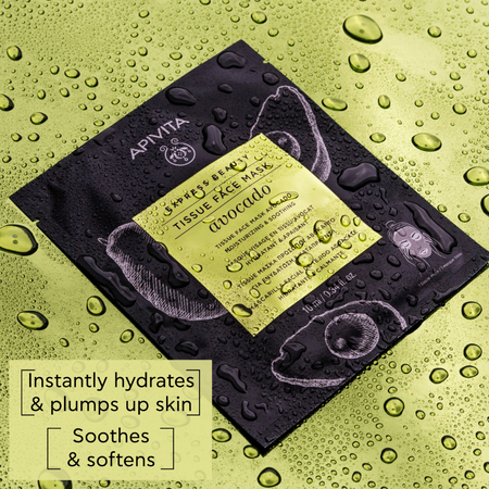 Apivita Tissue Face Mask- Avocado Moisturizing & Soothing 10ml- Lillys Pharmacy and Health Store