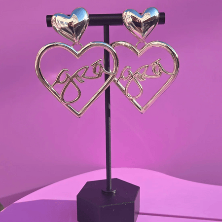 Grá Croí Heart Earrings SILVER- Lillys Pharmacy and Health Store