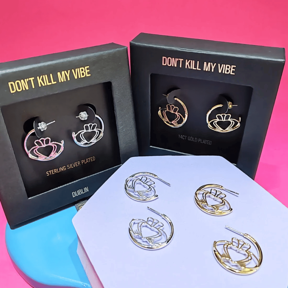 Have My Heart Claddagh Hoop Earrings Silver- Lillys Pharmacy and Health Store