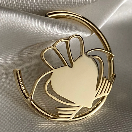 Heart Strong Claddagh Hoop Earrings Gold- Lillys Pharmacy and Health Store