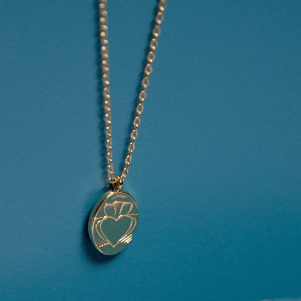 Heart Strong Coin Necklace Gold- Lillys Pharmacy and Health Store