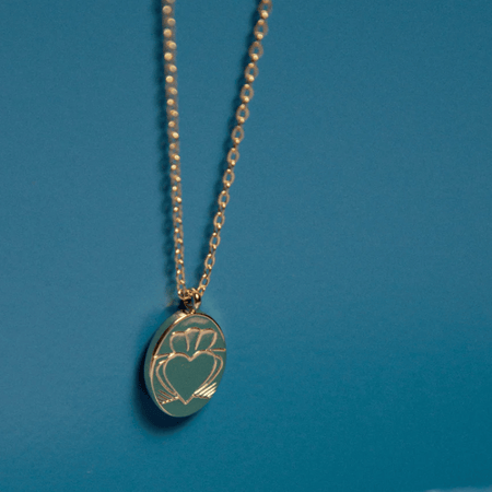 Heart Strong Coin Necklace Gold- Lillys Pharmacy and Health Store