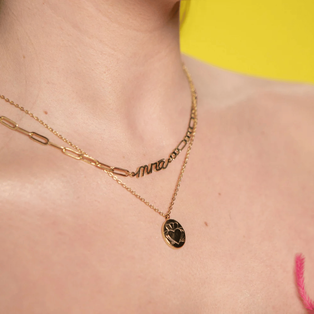 Heart Strong Coin Necklace Gold- Lillys Pharmacy and Health Store