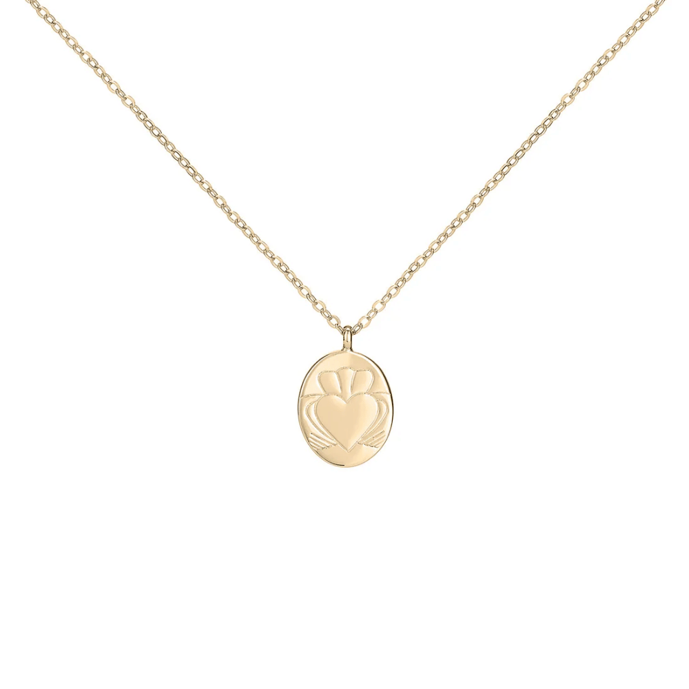 Heart Strong Coin Necklace Gold- Lillys Pharmacy and Health Store