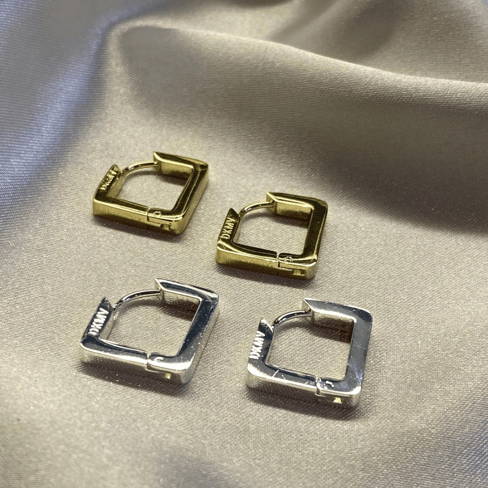 Not Yer Average Square Hoop Earrings Gold- Lillys Pharmacy and Health Store