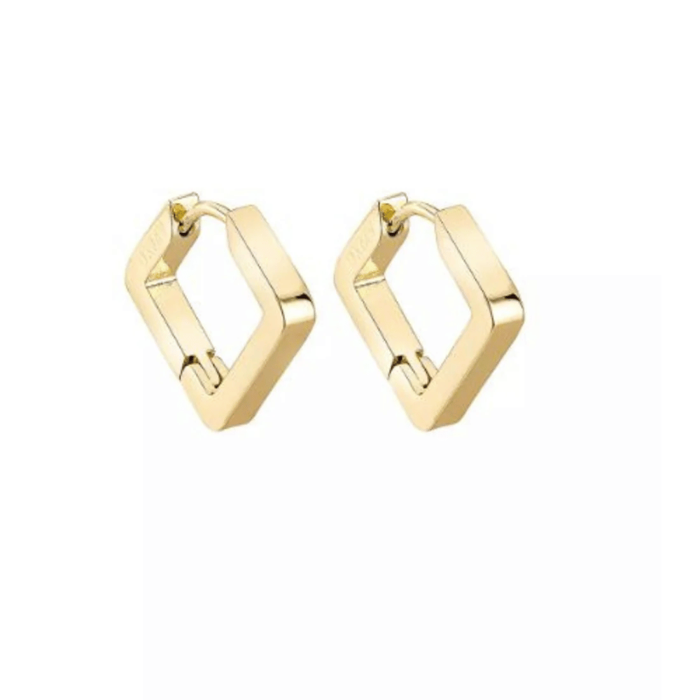 Not Yer Average Square Hoop Earrings Gold- Lillys Pharmacy and Health Store