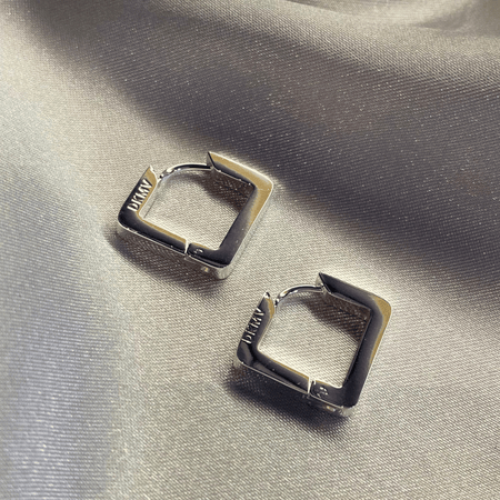 Not Yer Average Square Hoop Earrings Silver- Lillys Pharmacy and Health Store