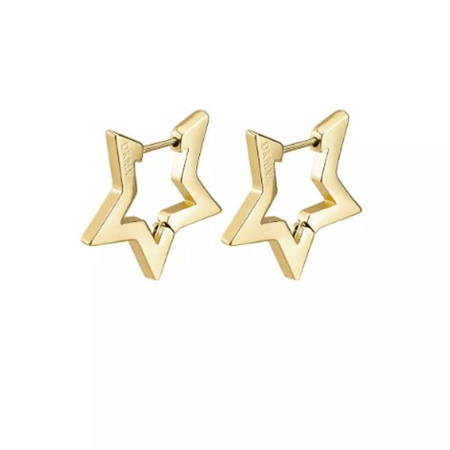 Not Yer Average Star Hoop Earrings Gold- Lillys Pharmacy and Health Store