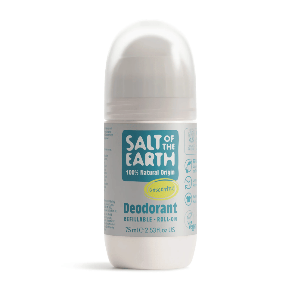 Salt Of The Earth Unscented Natural Refillable Roll-On Deodorant 75ml ...
