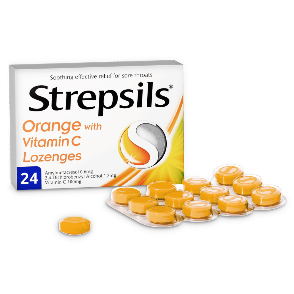 Strepsils Orange Vitamin C Lozenges- Lillys Pharmacy and Health Store