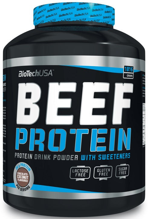 BioTechUSA Beef Protein, Strawberry - 1816g