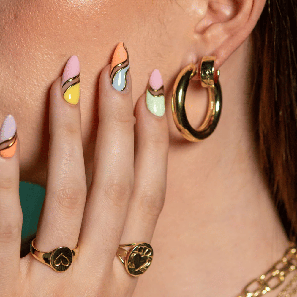 A Lil Bit Of Grá Hoop Earrings Gold- Lillys Pharmacy and Health Store