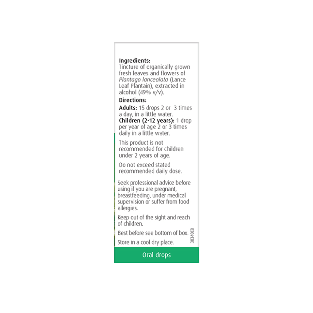 A Vogel Plantago 50ml- Lillys Pharmacy and Health Store