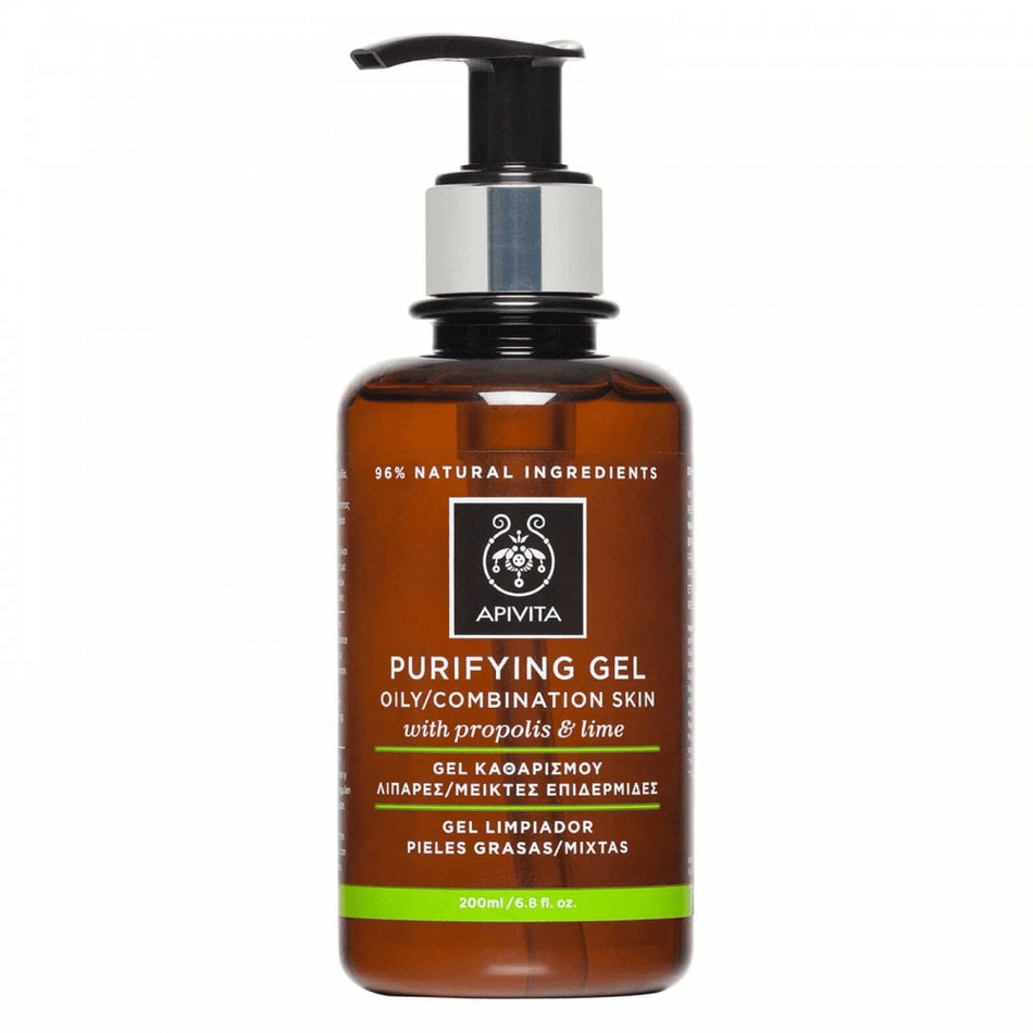 APIVITA Purifying Cleansing Gel Oily/Combination Skin 200ml- Lillys Pharmacy and Health Store