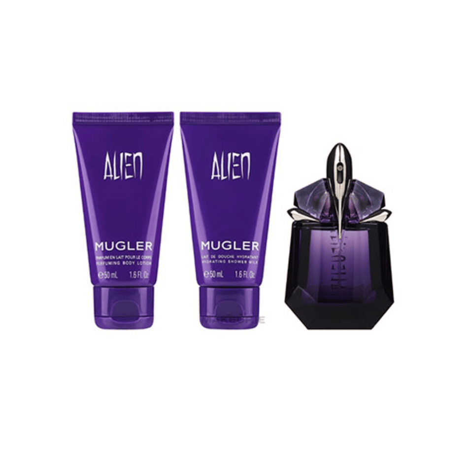 Alien Ladies 30ml 3pc Gift Set30ml Refillable Edp Spr, 50ml Shower Milk, 50ml Body Lotion- Lillys Pharmacy and Health Store