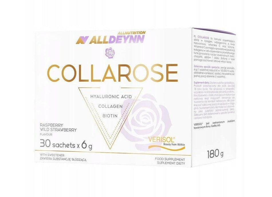 Allnutrition AllDeynn Collarose, Raspberry Wild Strawberry 30 x 6g- Lillys Pharmacy and Health Store