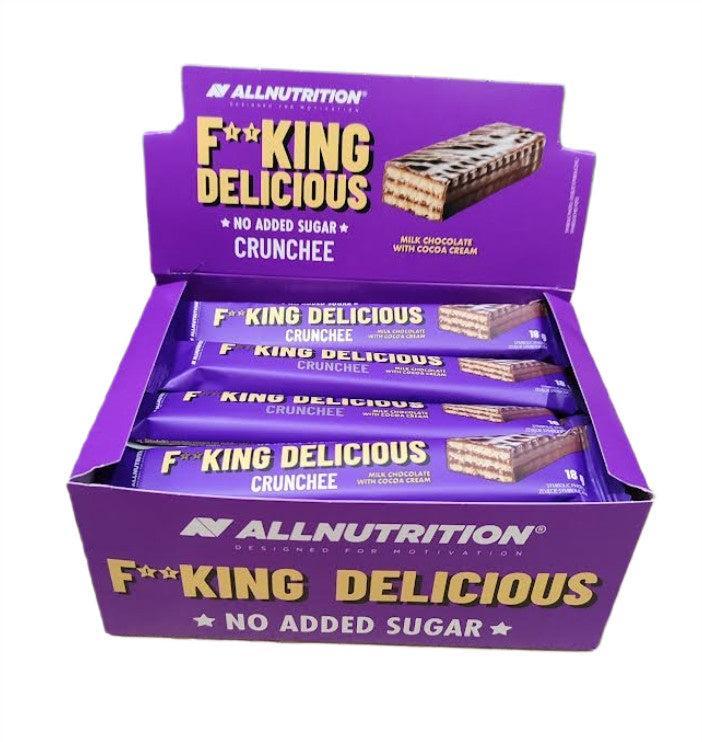 Allnutrition Fitking Delicious Crunchee, Milk Chocolate with Cocoa Cream 20 x 18g- Lillys Pharmacy and Health Store