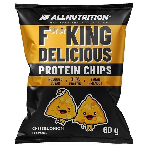 Allnutrition Fitking Delicious Protein Chips, Cheese and Onion 60g- Lillys Pharmacy and Health Store