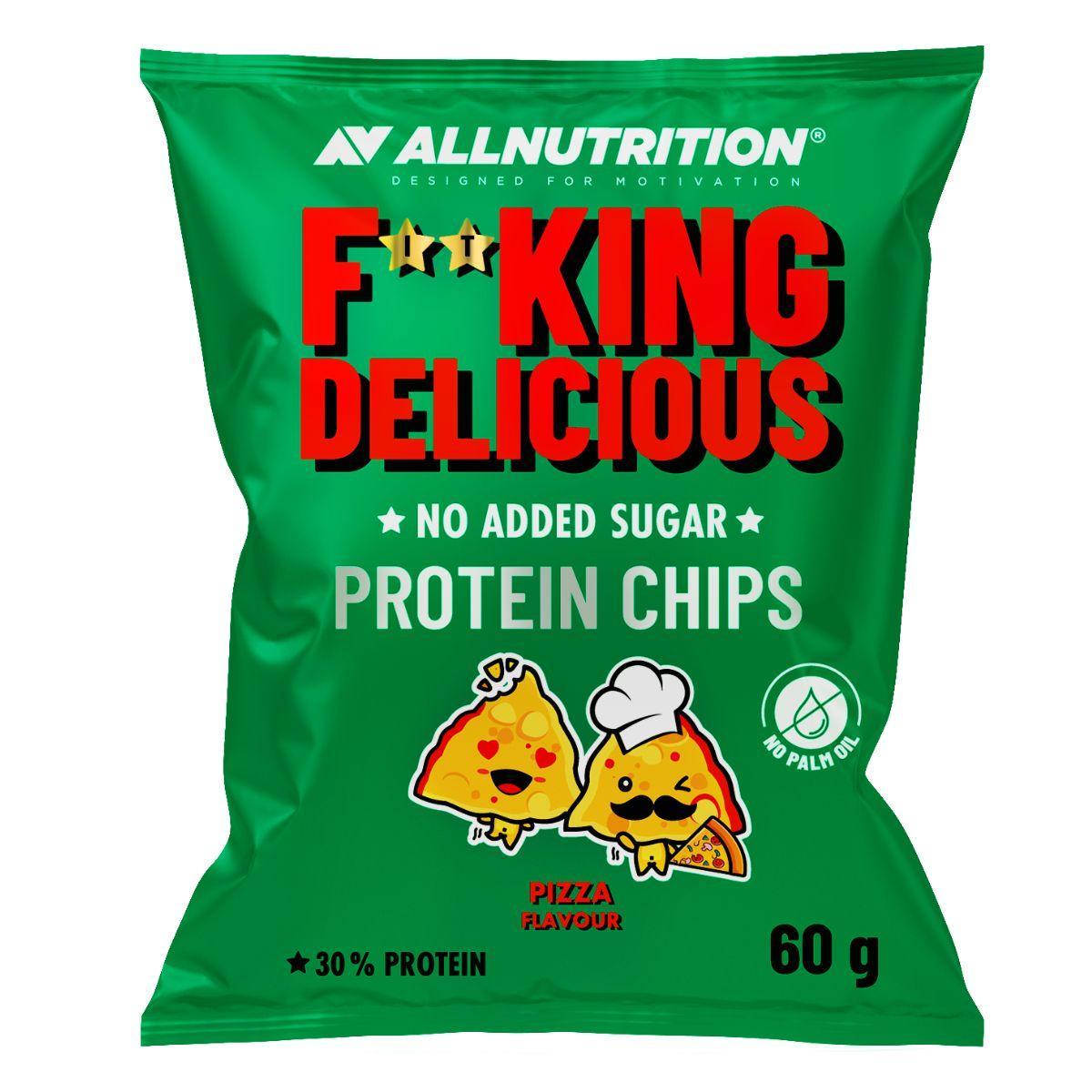 Allnutrition Fitking Delicious Protein Chips, Pizza 60g- Lillys Pharmacy and Health Store
