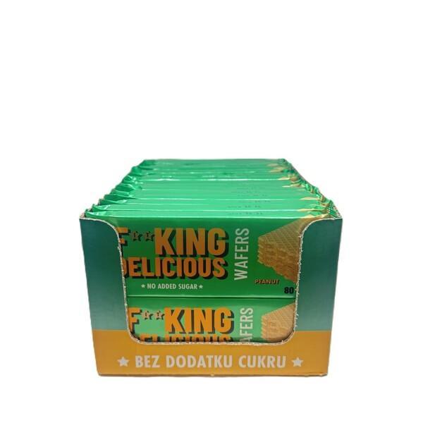 Allnutrition Fitking Delicious Wafers, Peanut 32 x 80g- Lillys Pharmacy and Health Store