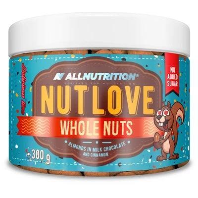 Allnutrition Nutlove Whole Nuts, Almonds in Milk Chocolate and Cinnamon 300g- Lillys Pharmacy and Health Store