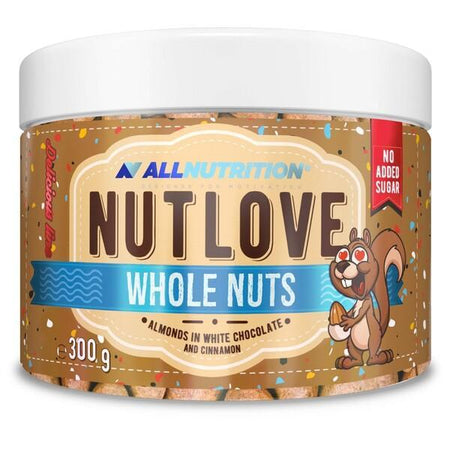 Allnutrition Nutlove Whole Nuts, Almonds in White Chocolate & Cinnamon 300g- Lillys Pharmacy and Health Store