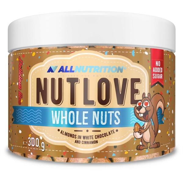 Allnutrition Nutlove Whole Nuts, Almonds in White Chocolate & Cinnamon 300g- Lillys Pharmacy and Health Store