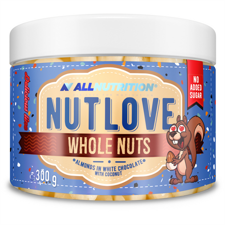 Allnutrition Nutlove Whole Nuts, Almonds in White Chocolate & Coconut 300g- Lillys Pharmacy and Health Store