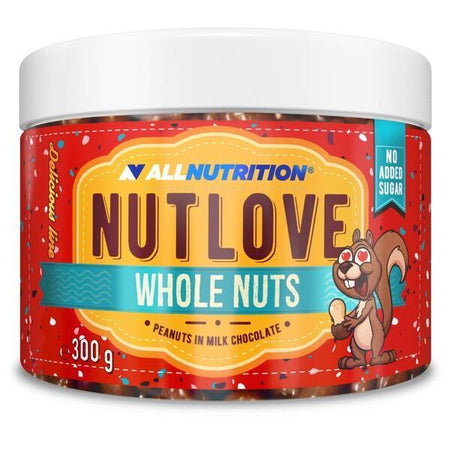 Allnutrition Nutlove Whole Nuts, Peanuts in Milk Chocolate 300g- Lillys Pharmacy and Health Store