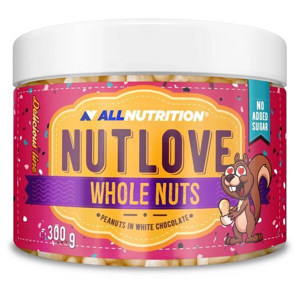 Allnutrition Nutlove Whole Nuts, Peanuts in White Chocolate 300g- Lillys Pharmacy and Health Store