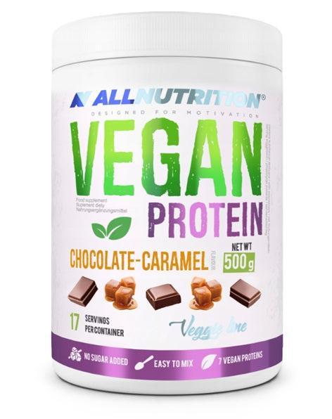 Allnutrition Vegan Protein, Chocolate Caramel 500g- Lillys Pharmacy and Health Store
