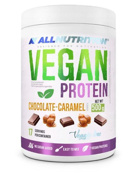 Allnutrition Vegan Protein, Chocolate Caramel 500g- Lillys Pharmacy and Health Store