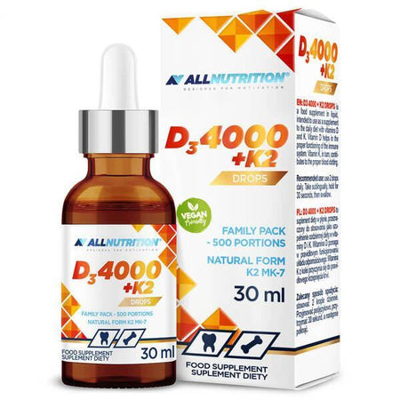 Allnutrition Vit D3 4000 + K2 Drops 30 ml- Lillys Pharmacy and Health Store