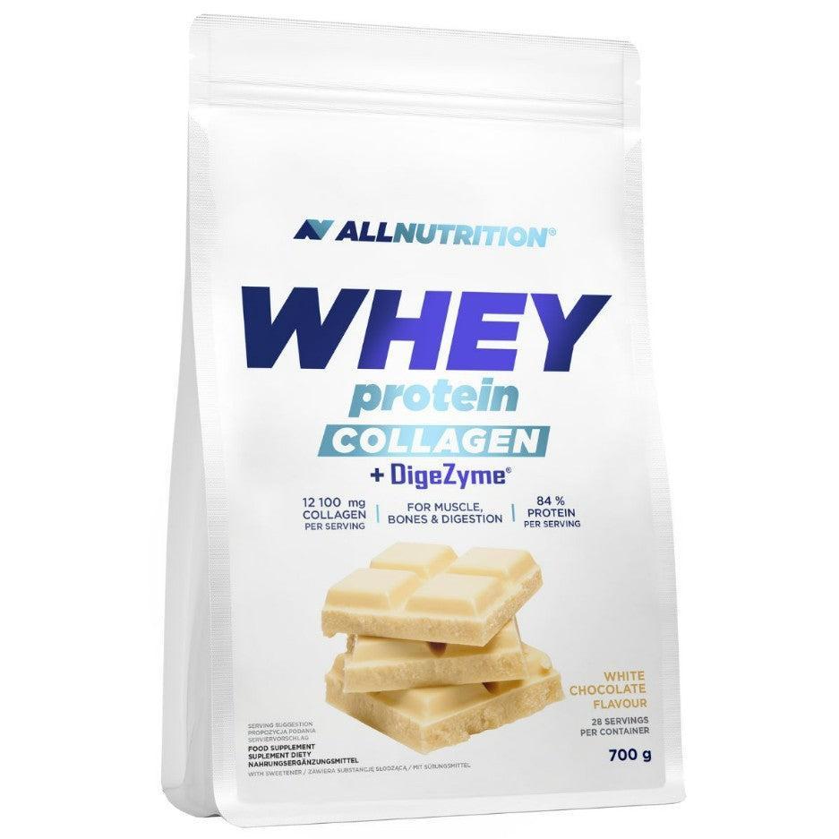 Allnutrition Whey Protein Collagen + DigeZyme, White Chocolate - 700g