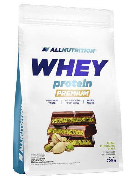 Allnutrition Whey Protein Premium, Dubai Chocolate 700g- Lillys Pharmacy and Health Store