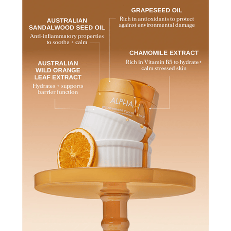 Alpha-H Melting Moment Cleansing Balm - Orange Creme Brulee 90g- Lillys Pharmacy and Health Store