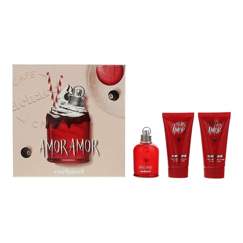 Amor Amor 50ml 3pc Gift Set50ml Edt Spr, 2 x 50ml Body Lotion- Lillys Pharmacy and Health Store