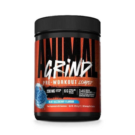 Animal Grind Pre - Workout Loaded, Blue Razzberry - 476.5g - Lilly’s Pharmacy & Health Store