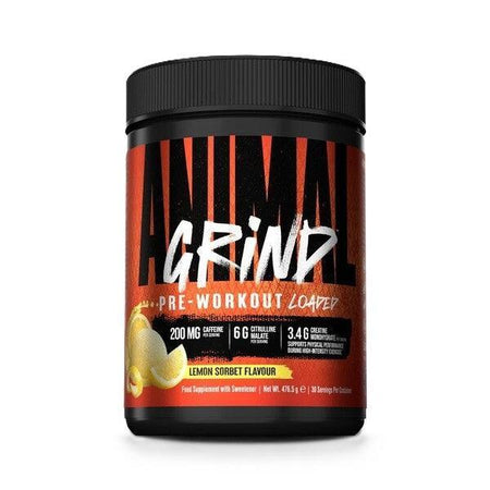 Animal Grind Pre - Workout Loaded, Lemon Sorbet - 476.5g - Lilly’s Pharmacy & Health Store