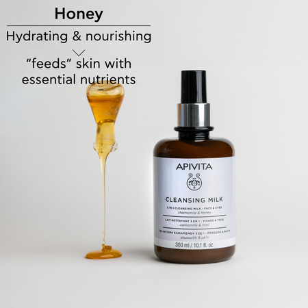 Apivita 3 in 1 Cleansing Milk 300ml – Face & Eyes- Lillys Pharmacy and Health Store