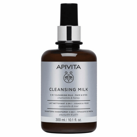 Apivita 3 in 1 Cleansing Milk 300ml – Face & Eyes- Lillys Pharmacy and Health Store
