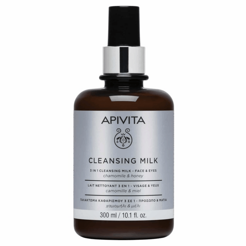Apivita 3 in 1 Cleansing Milk 300ml – Face & Eyes- Lillys Pharmacy and Health Store