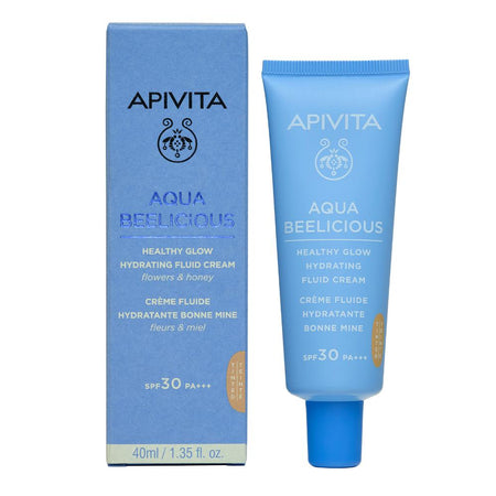 Apivita Aqua Beelicious Healthy Glow Hydrating Fluid Cream 40ml- Lillys Pharmacy and Health Store