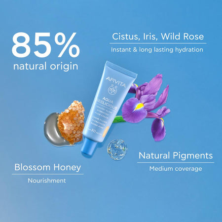 Apivita Aqua Beelicious Healthy Glow Hydrating Fluid Cream 40ml- Lillys Pharmacy and Health Store