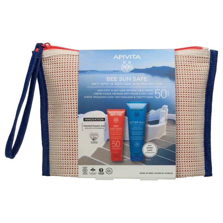Apivita BEE SUN SAFE Bee Sun Safe Anti-Spot & Anti-Age Sun Protection Spf50 Set- Lillys Pharmacy and Health Store