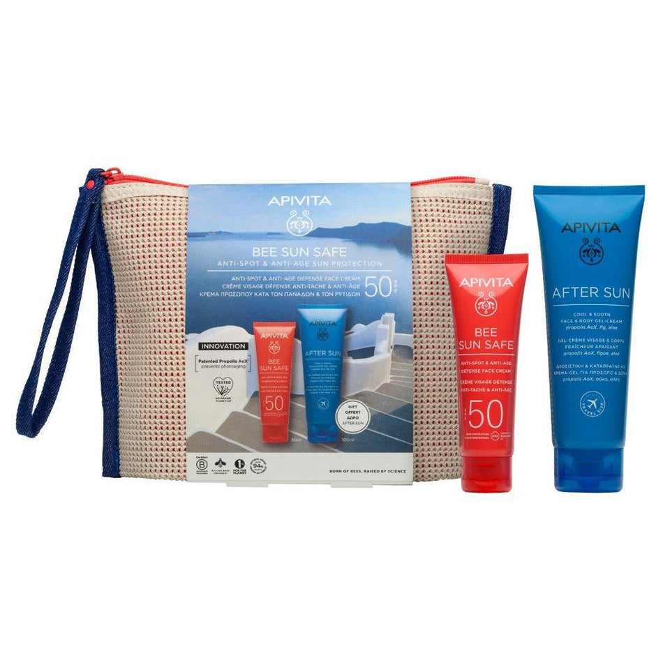 Apivita BEE SUN SAFE Bee Sun Safe Anti-Spot & Anti-Age Sun Protection Spf50 Set- Lillys Pharmacy and Health Store