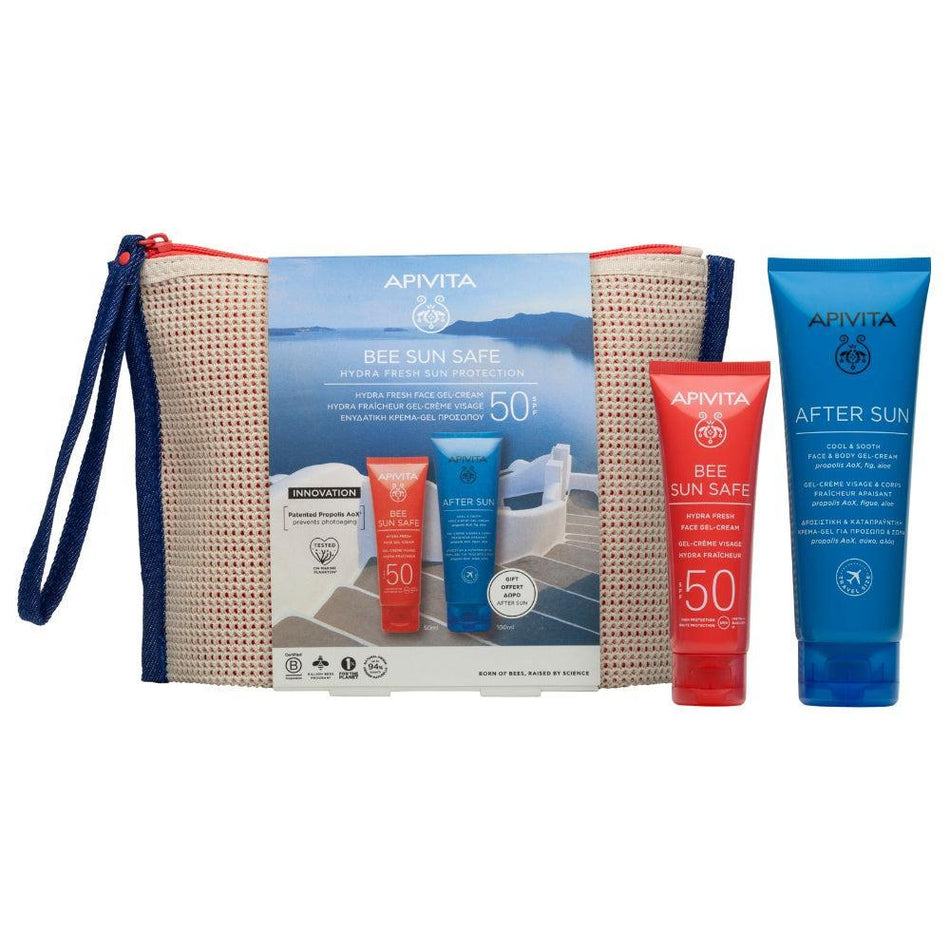 Apivita BEE SUN SAFE Hydra Fresh Gel-Cream SPF50 Duo Set- Lillys Pharmacy and Health Store