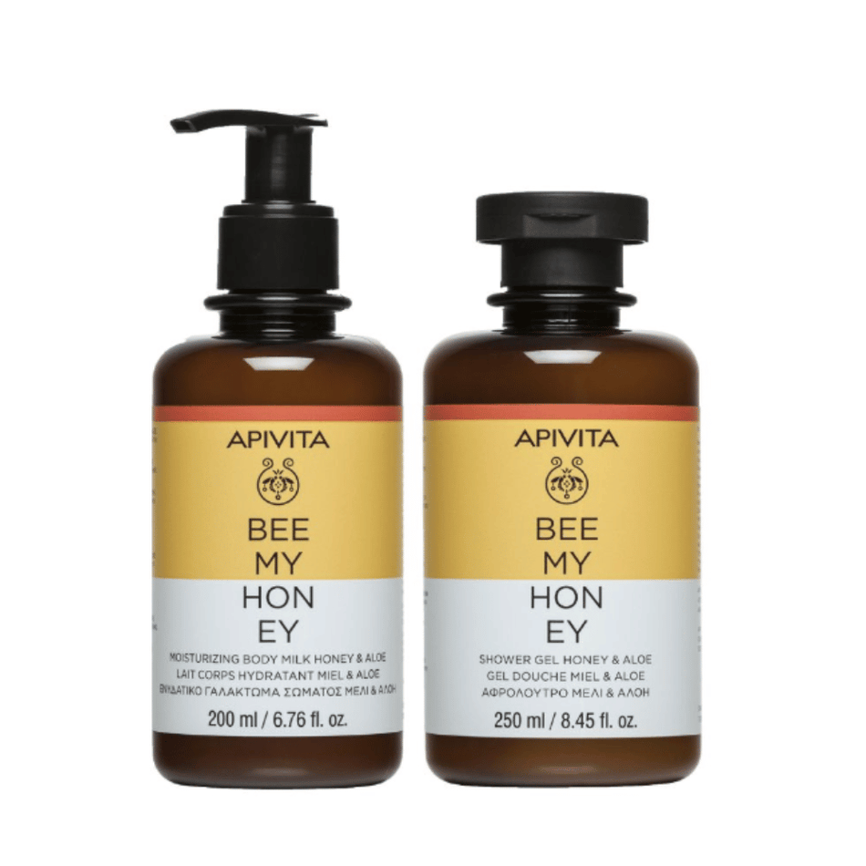 Apivita Bee My Honey Shower Gel & Body Milk Duo- Lillys Pharmacy and Health Store
