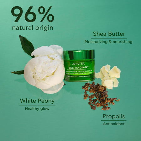 Apivita Bee Radiance Peony Rich 50ml- Lillys Pharmacy and Health Store