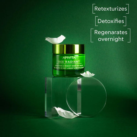 Apivita Bee Radiant Peony Night Gel-Balm 50ml- Lillys Pharmacy and Health Store